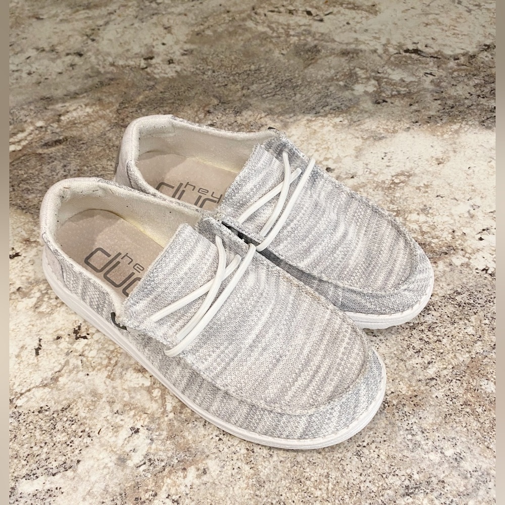 SOLD! Womens Hey Dude Wendy Sox | Glacier Gray | Size 4